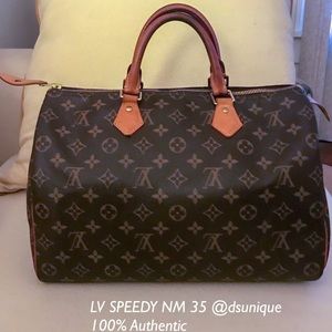 💯AUTHENTIC LV SPEEDY 35 MONOGRAM
